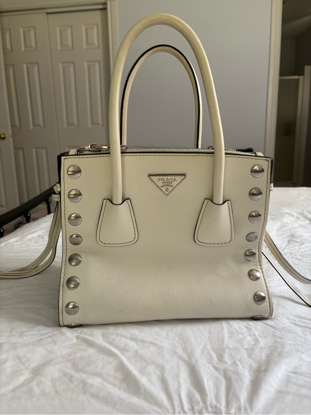Prada Glacé calf leather twin pocket